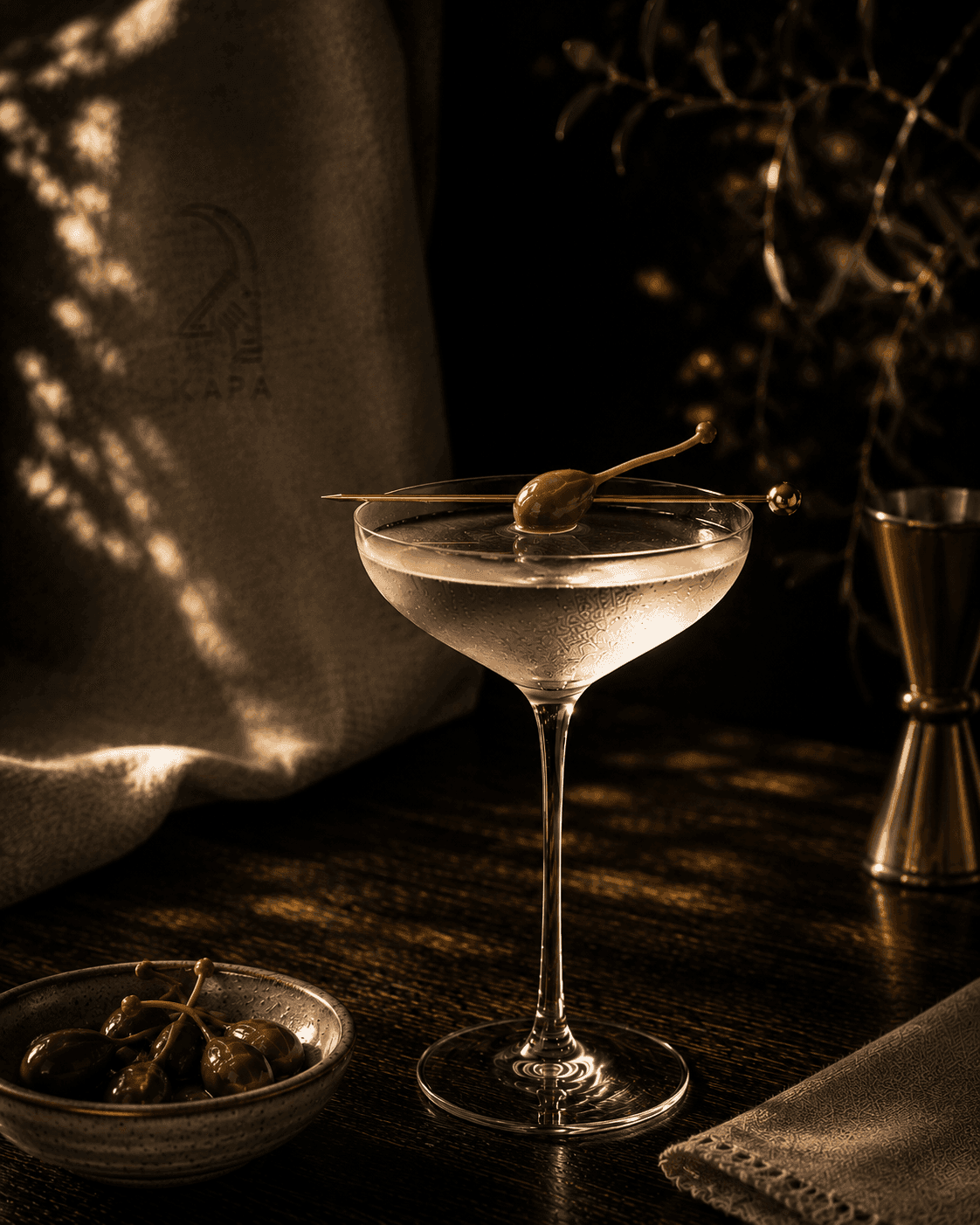 Kapa Caper Martini cocktail