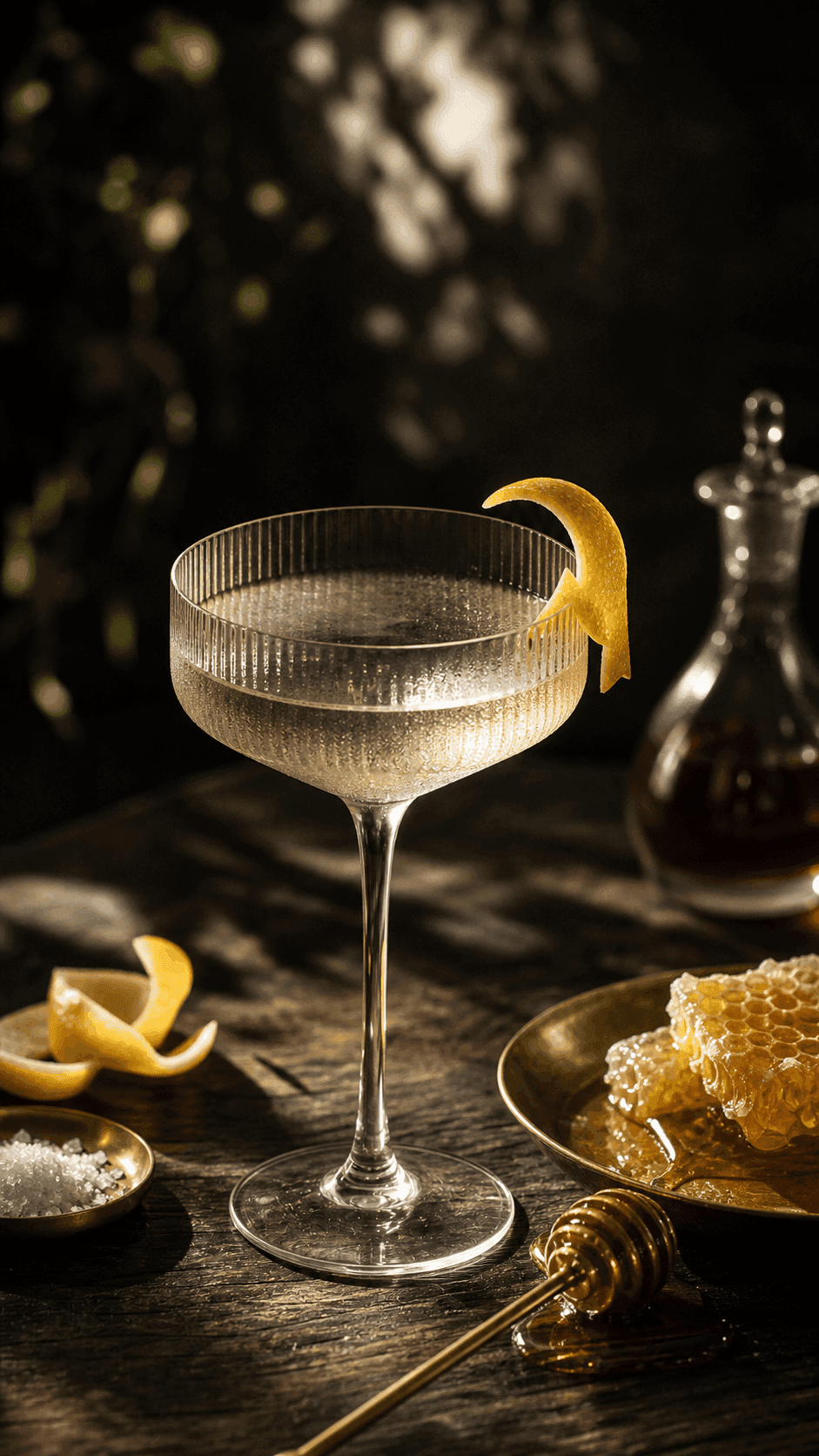 Golden Bee Martini cocktail