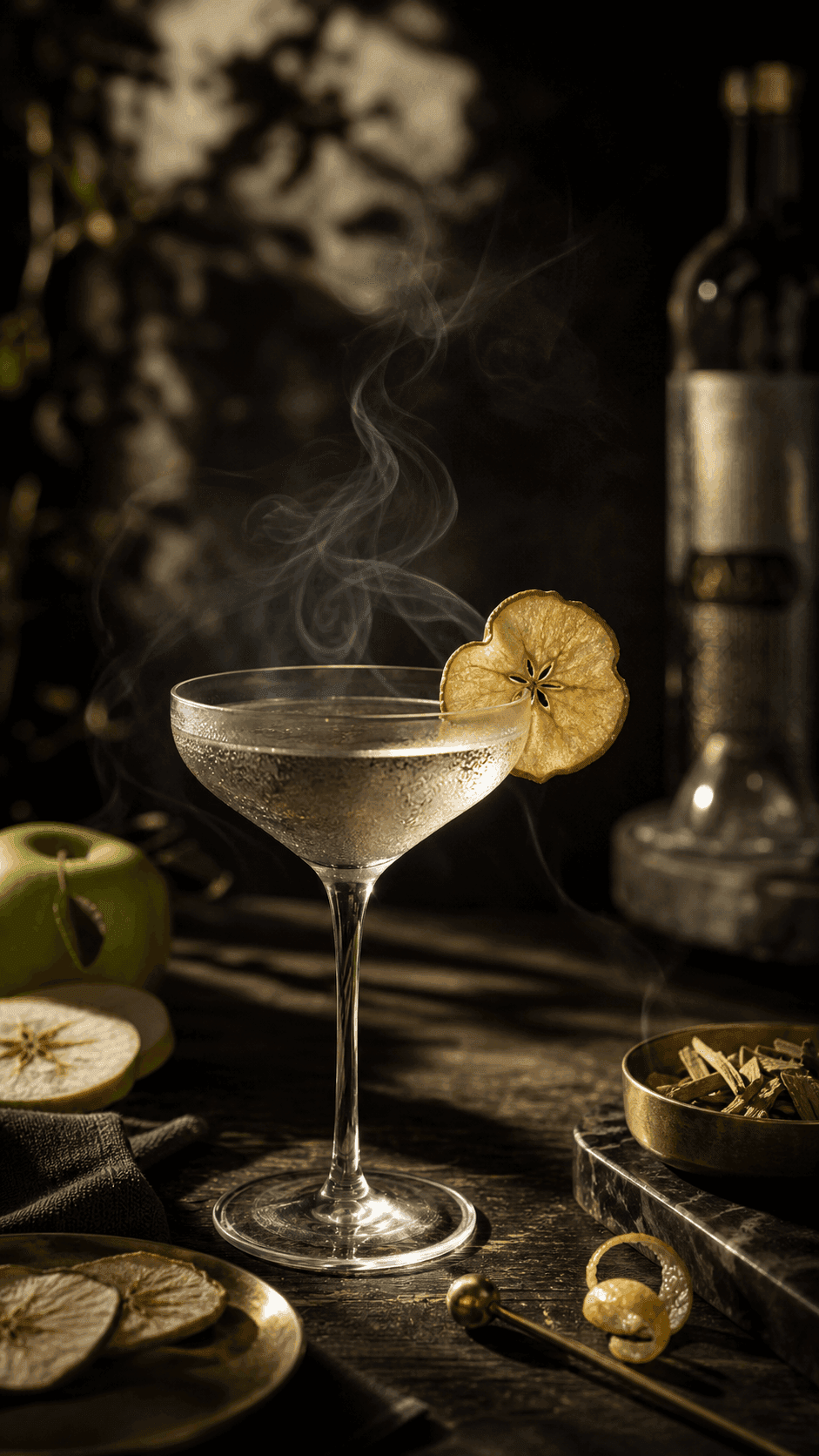 The Smoked Orchard Martini cocktail
